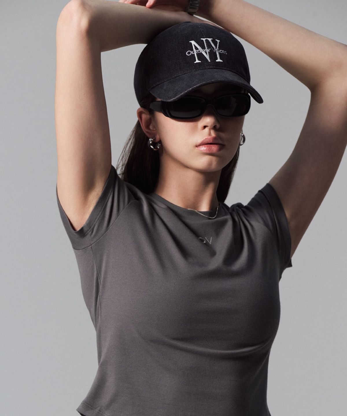 아웃도어 보이스(OUTDOOR VOICES) NY WASHED DENIM CAP (CHARCOAL)