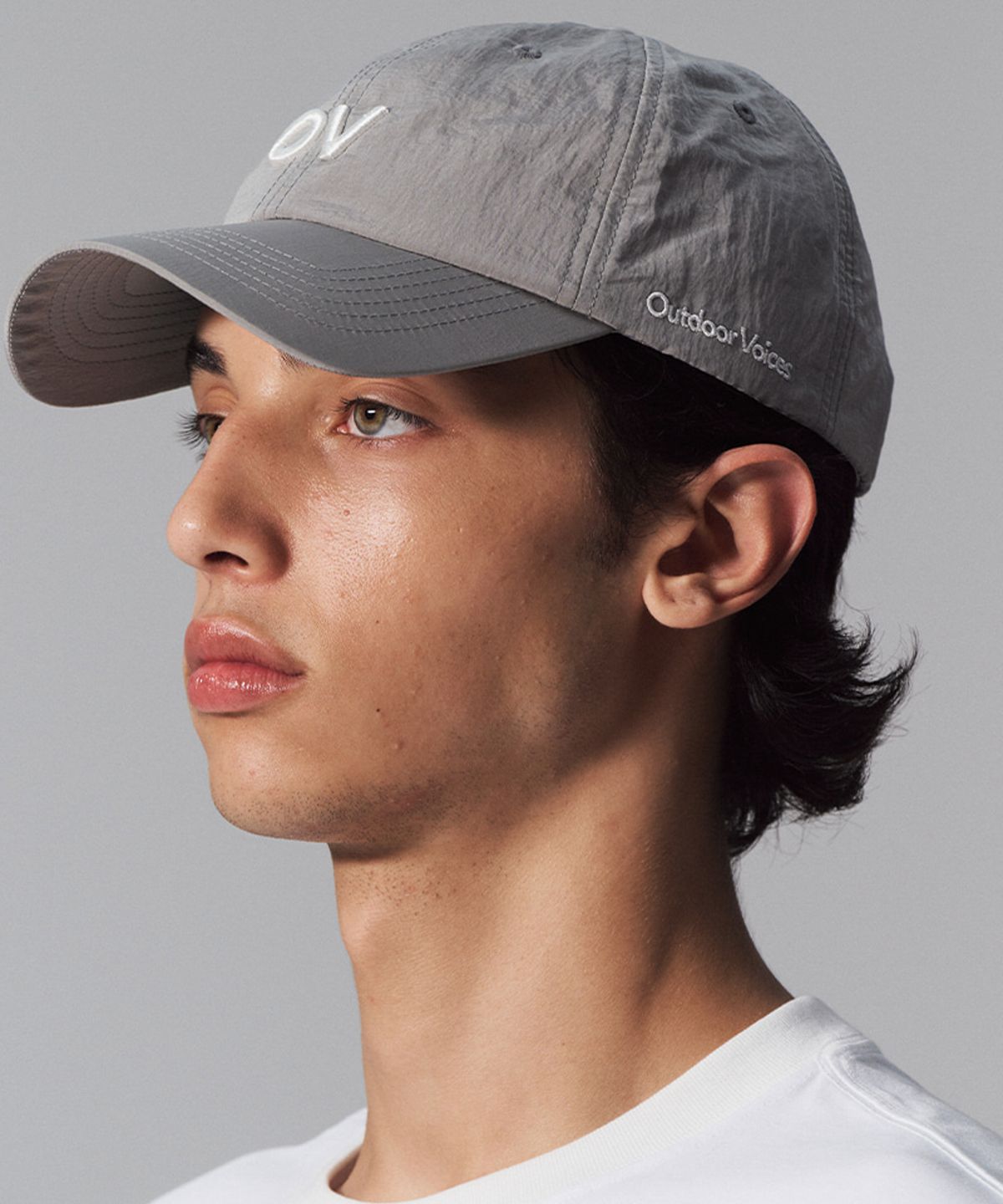아웃도어 보이스(OUTDOOR VOICES) OV LOGO NYLON CAP (GRAY)