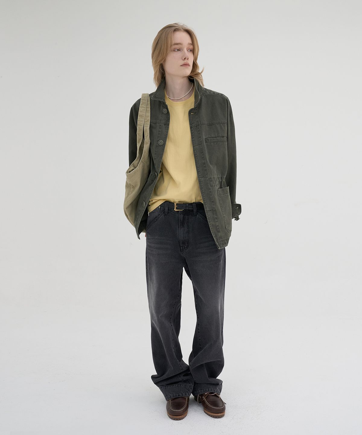 노운(NOUN) engineered motion denim pants (black)