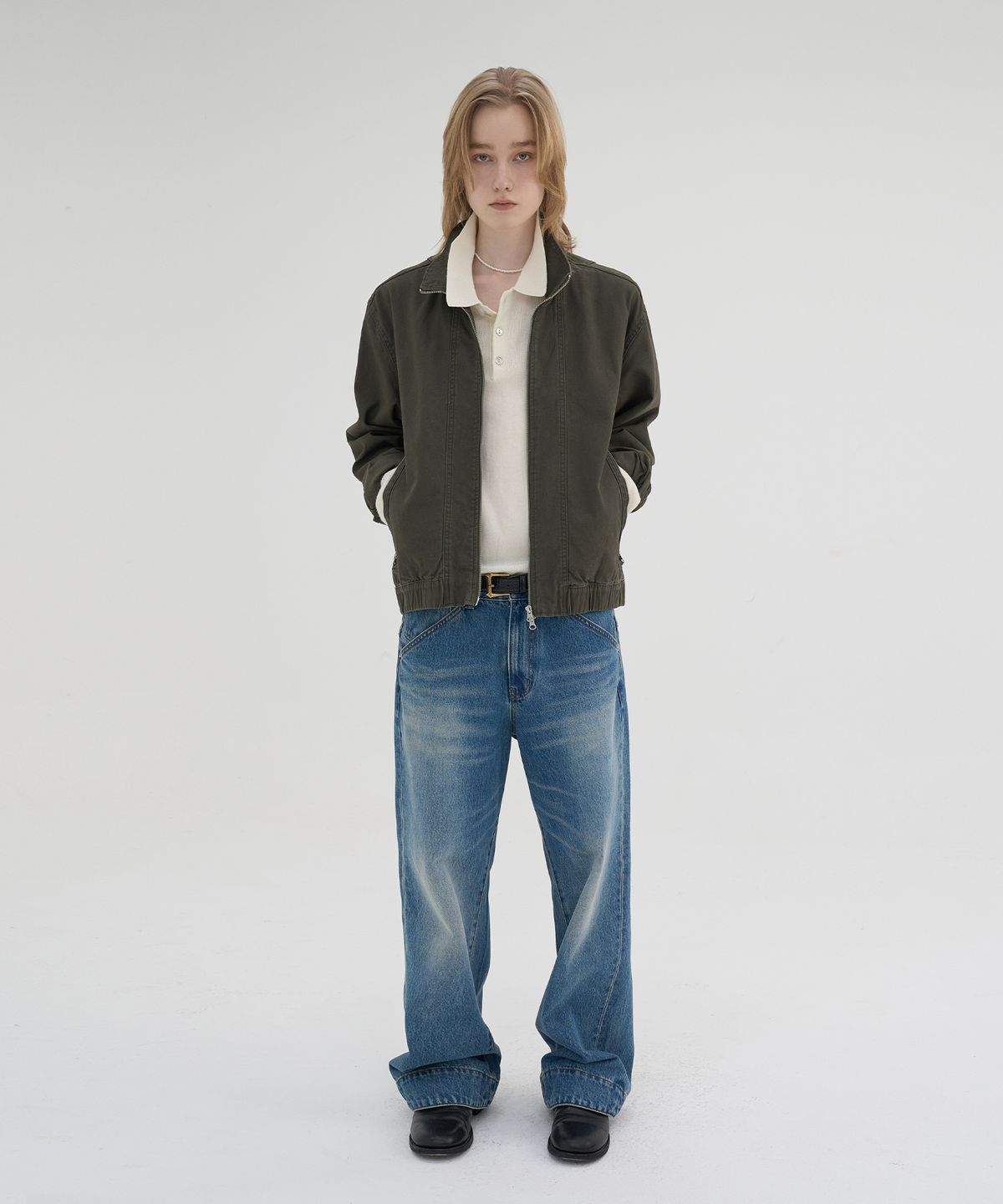 노운(NOUN) engineered motion denim pants (blue)