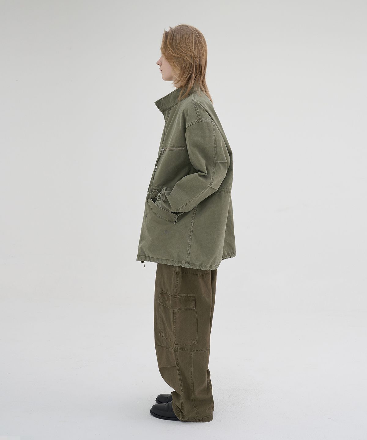 노운(NOUN) faded filed jacket (olive)