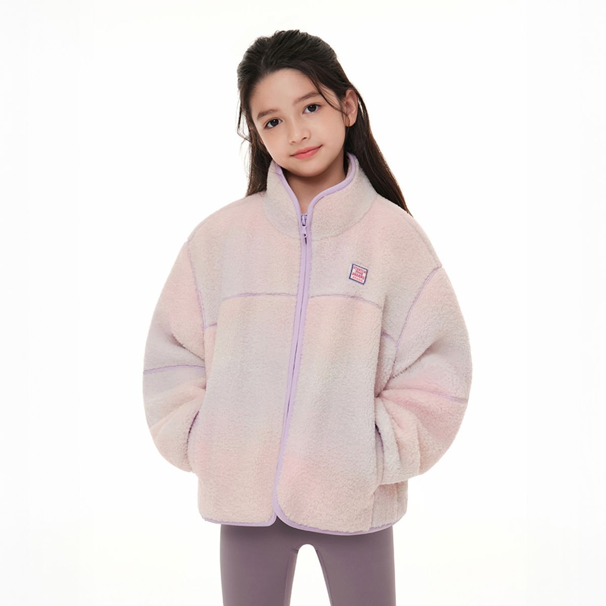 안다르 키즈(ANDAR KIDS) 키즈 옴브레 셰르파 플리스 자켓 (여아)