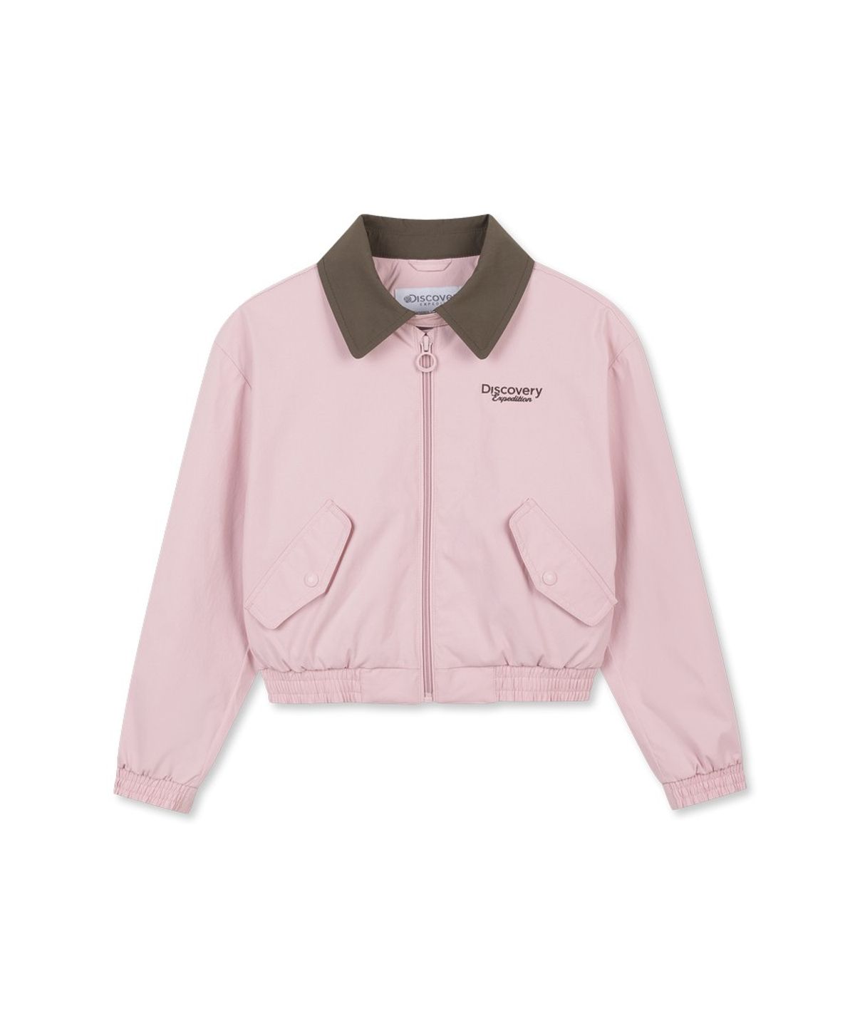 디스커버리 키즈(DISCOVERY KIDS) 여아 크롭 카라 자켓 (PINK)