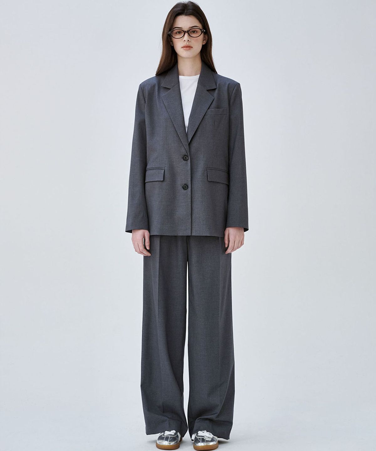 마롭(MALOUPE) 6609 레귤러 셋업자켓 (다크 그레이)