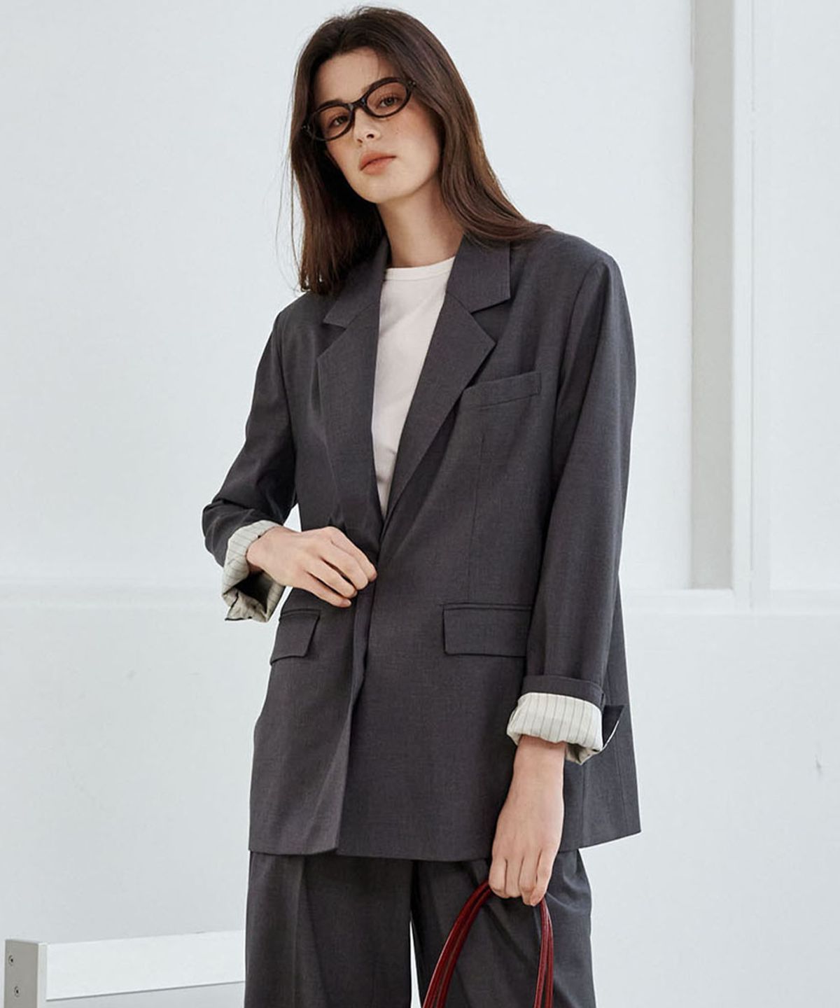 마롭(MALOUPE) 6609 레귤러 셋업자켓 (다크 그레이)