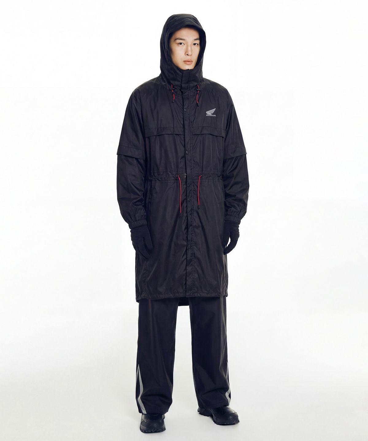 핍스 모터사이클(PHYPS MOTORCYCLE) City Rider Packable Rain Sheild Coat Black