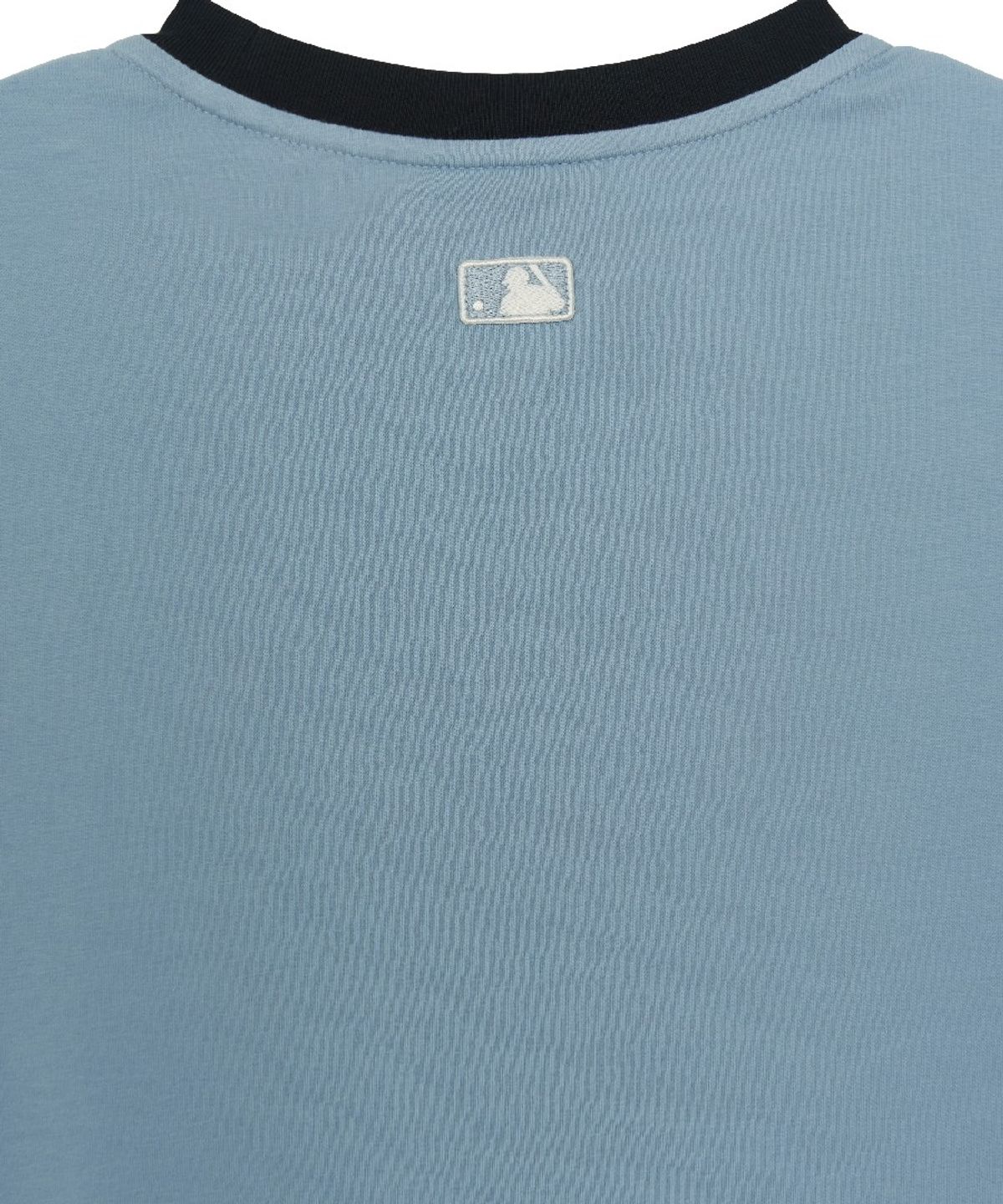 엠엘비(MLB) 여성 베이직 스몰로고 링거 티셔츠 LA (L.SKY BLUE)