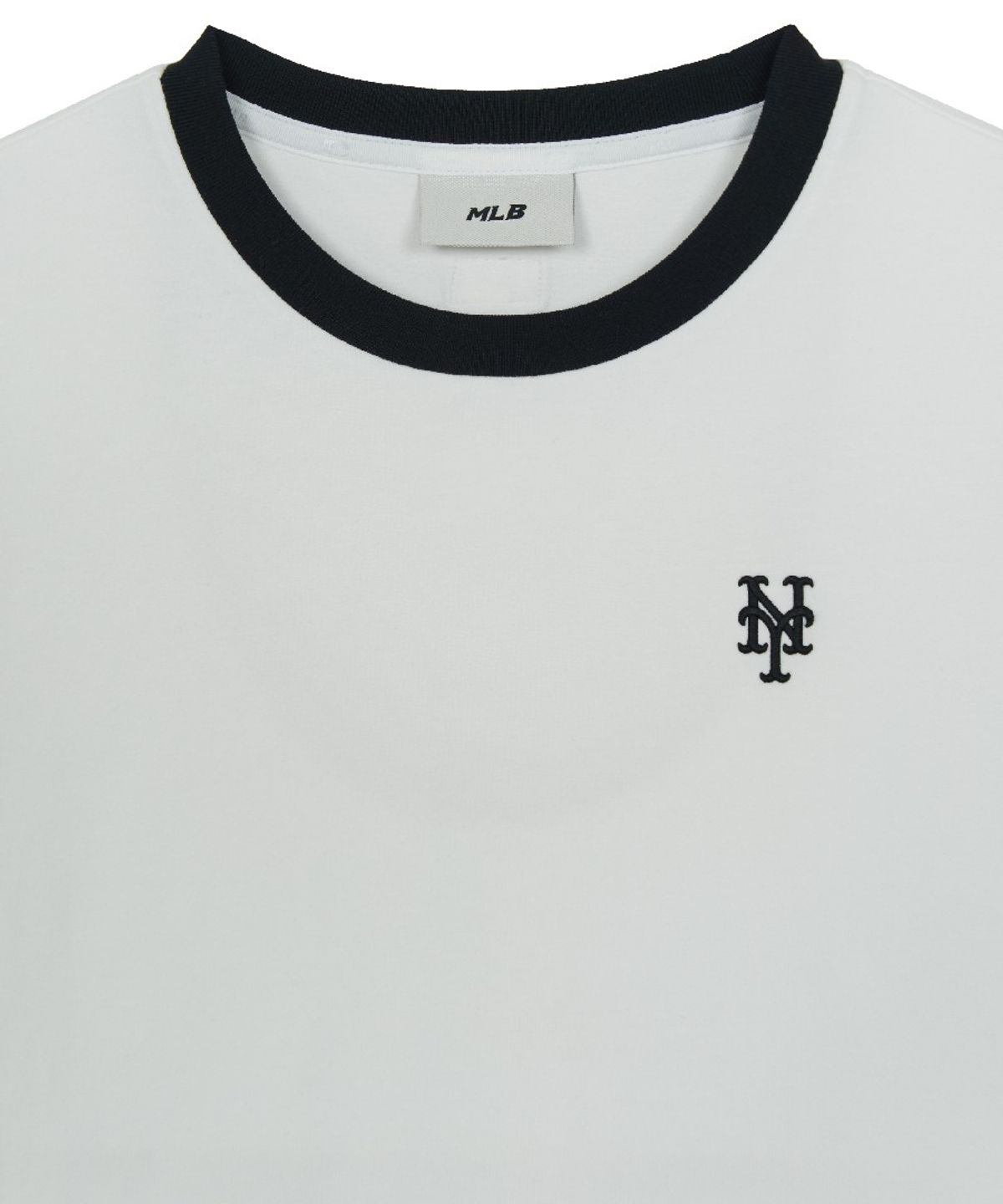 엠엘비(MLB) 여성 베이직 스몰로고 링거 티셔츠 NYM (White)