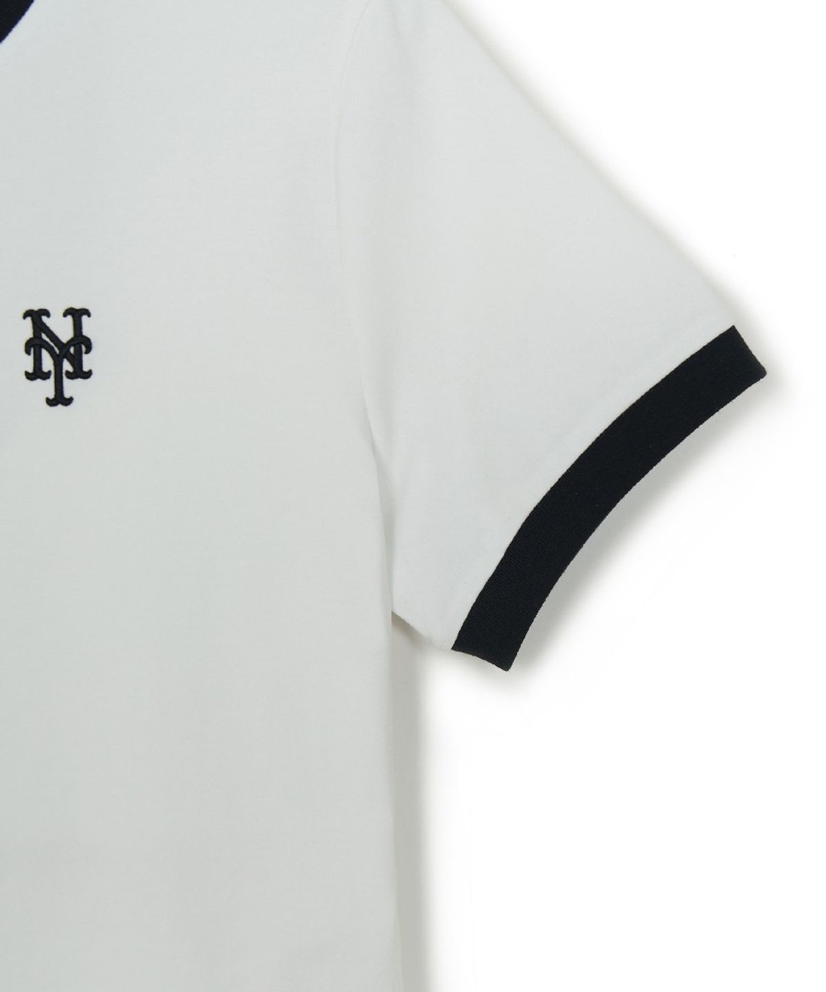 엠엘비(MLB) 여성 베이직 스몰로고 링거 티셔츠 NYM (White)