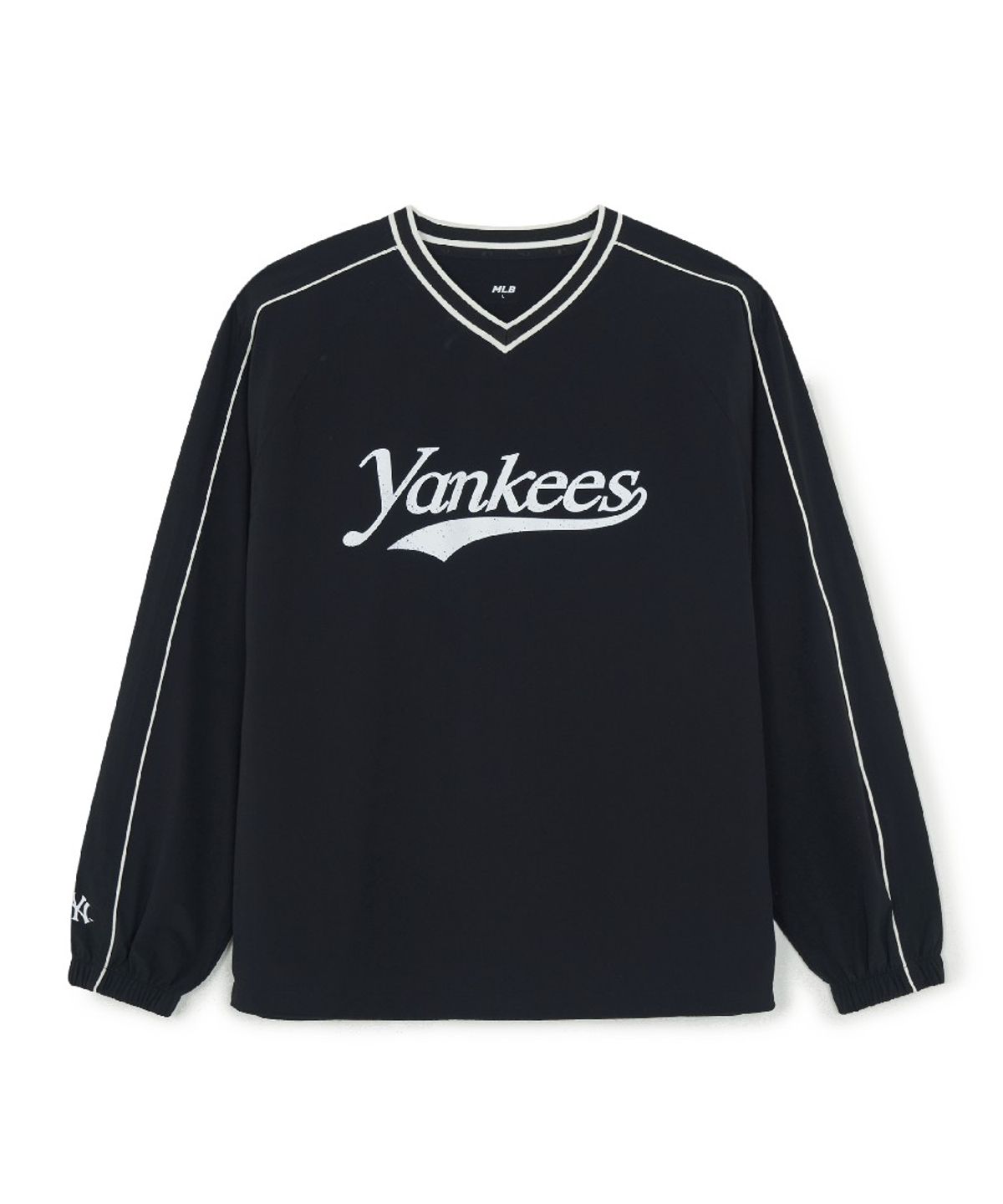 엠엘비(MLB) 바시티 컬시브 레터링 우븐 맨투맨 NY (Black)