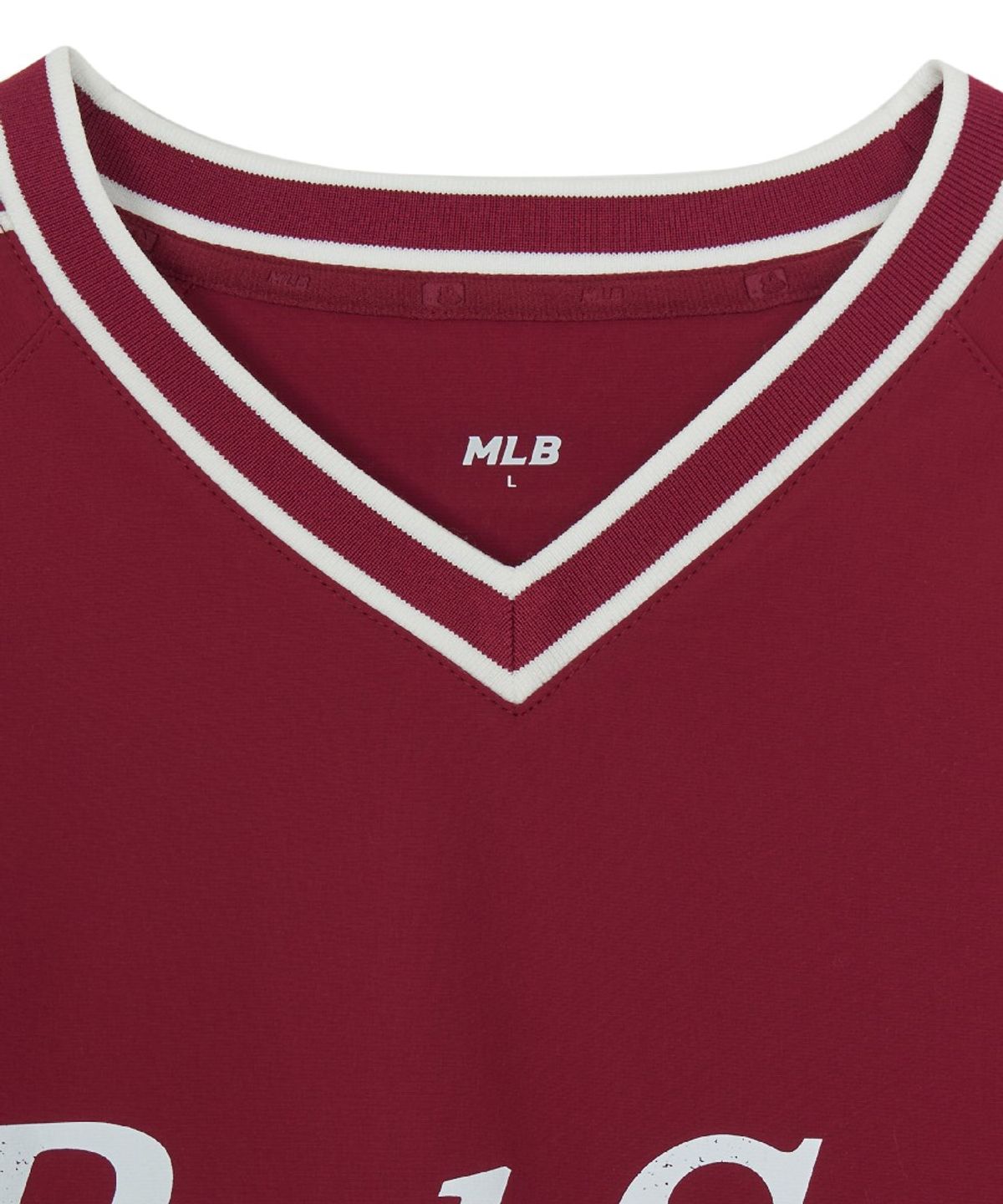 엠엘비(MLB) 바시티 컬시브 레터링 우븐 맨투맨 BOS (Wine)