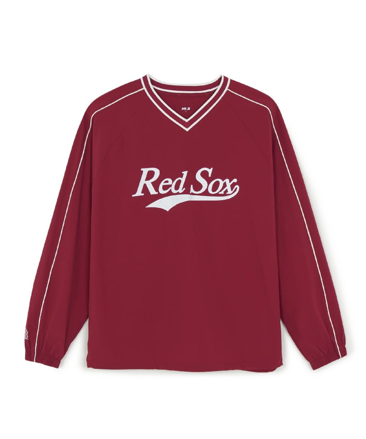 엠엘비(MLB) 바시티 컬시브 레터링 우븐 맨투맨 BOS (Wine)