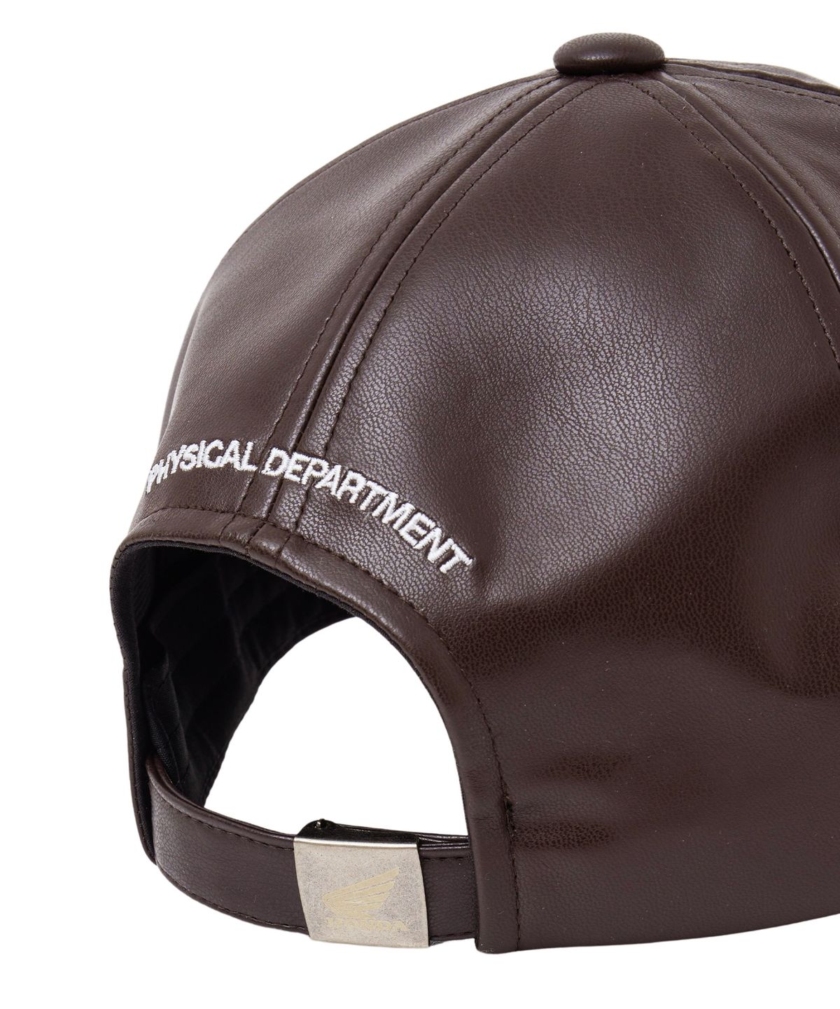 핍스 모터사이클(PHYPS MOTORCYCLE) Engineered Leather Ball Cap Brown