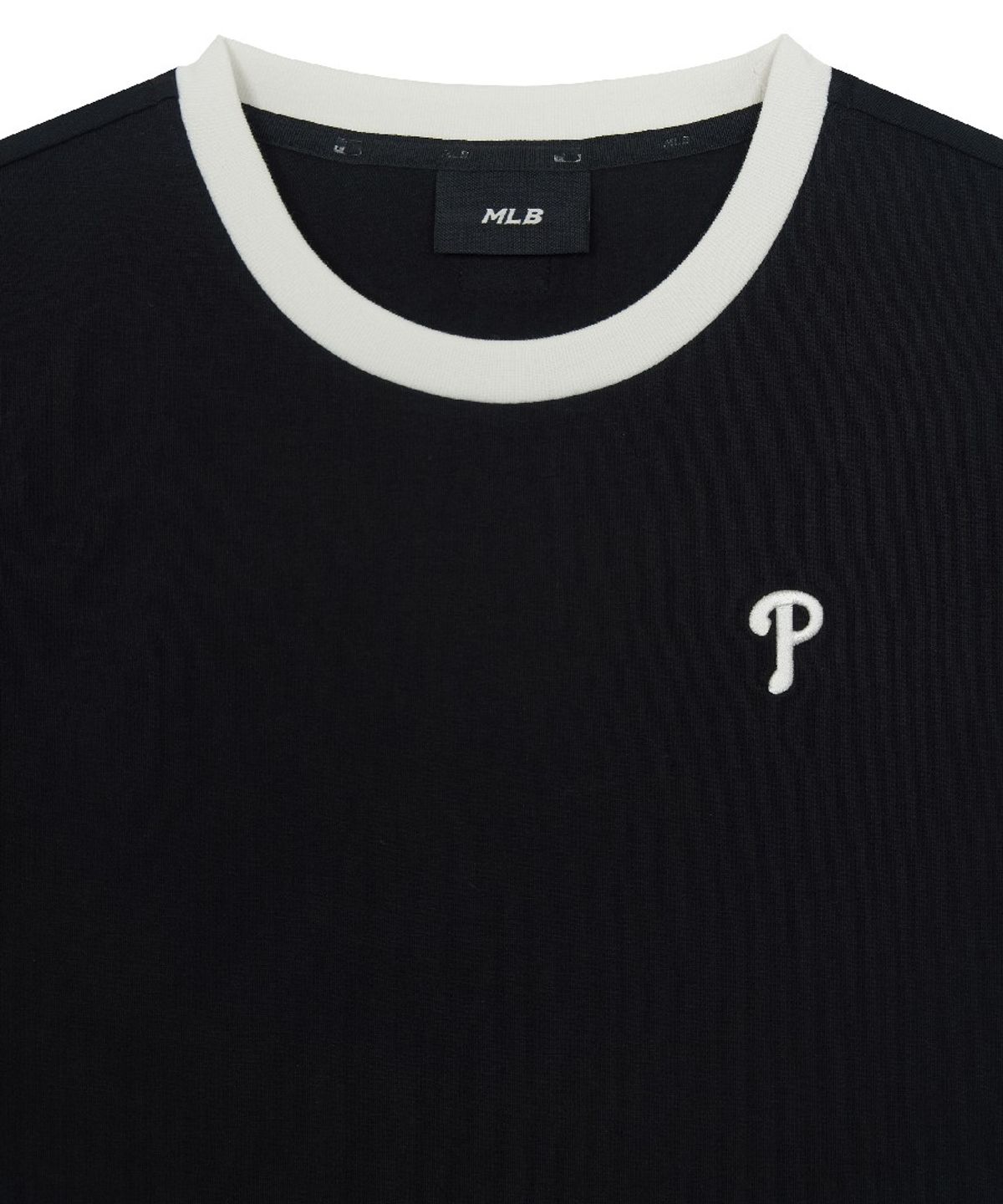 엠엘비(MLB) 여성 베이직 스몰로고 링거 티셔츠 PHI (Black)