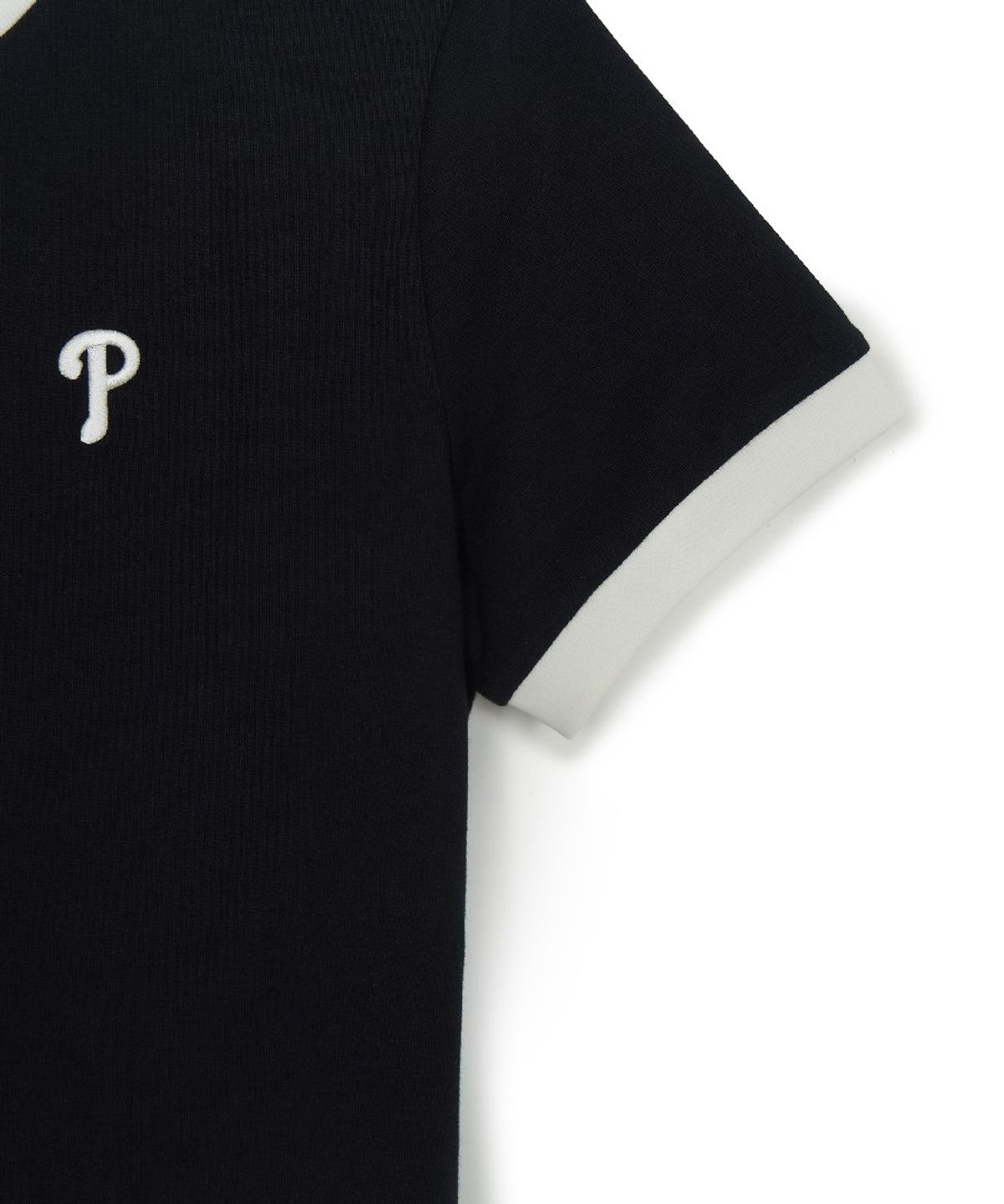 엠엘비(MLB) 여성 베이직 스몰로고 링거 티셔츠 PHI (Black)