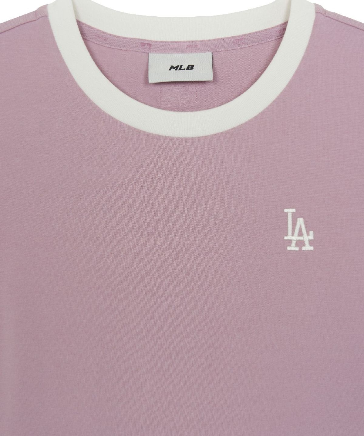 엠엘비(MLB) 여성 베이직 스몰로고 링거 티셔츠 LA (L.Lavender)