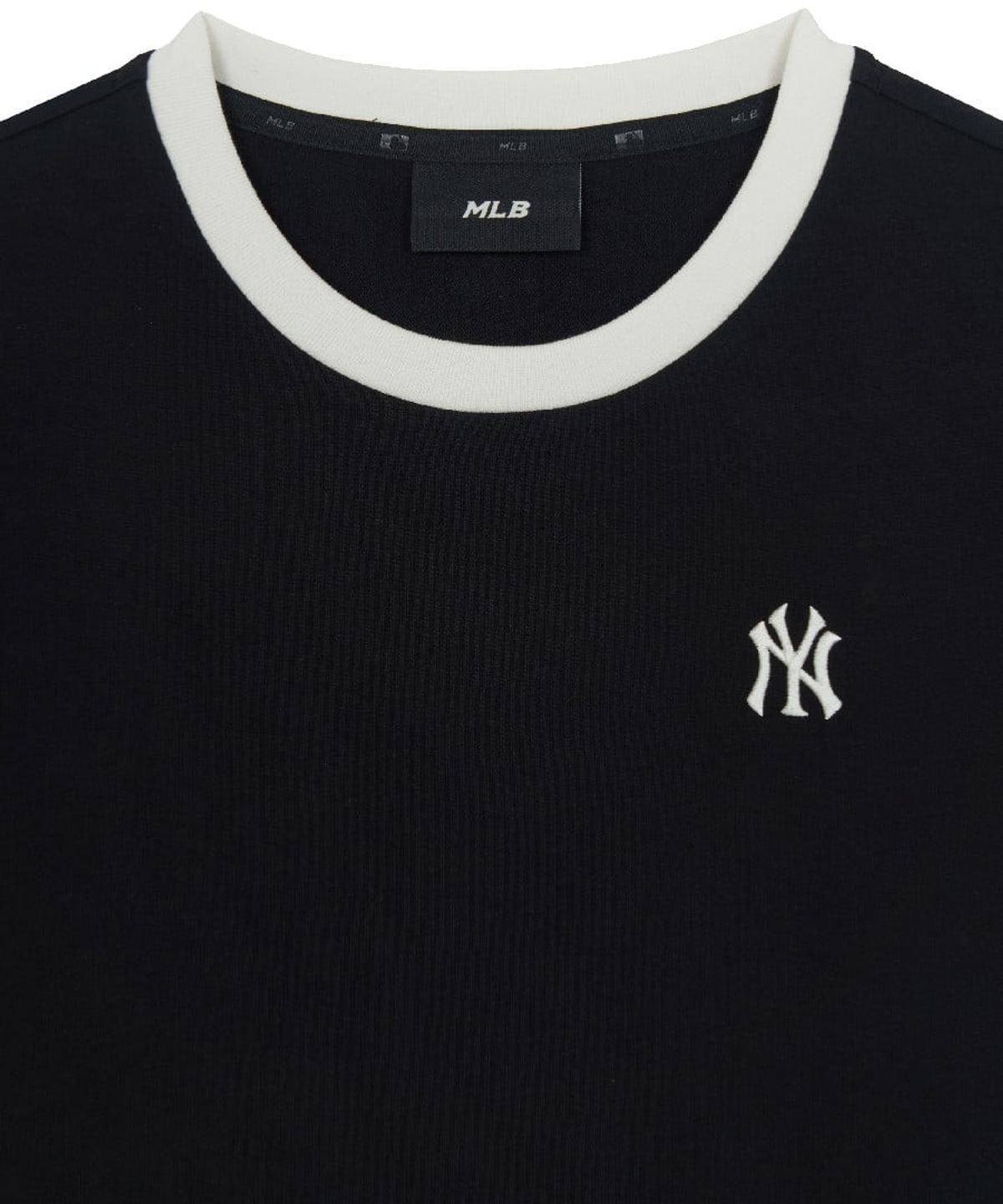 엠엘비(MLB) 여성 베이직 스몰로고 링거 티셔츠 NY (Black)