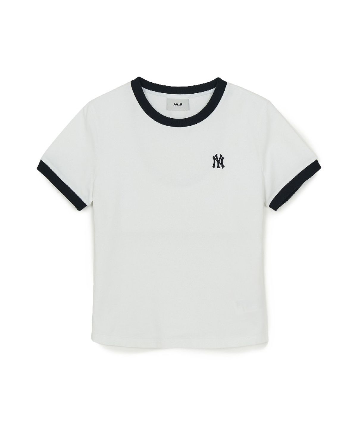 엠엘비(MLB) 여성 베이직 스몰로고 링거 티셔츠 NY (White)
