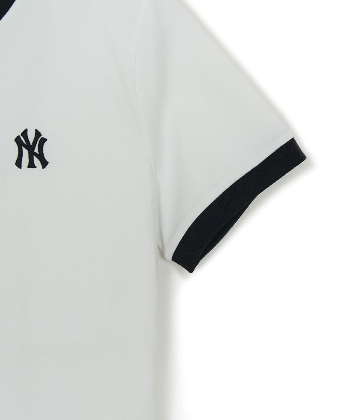 엠엘비(MLB) 여성 베이직 스몰로고 링거 티셔츠 NY (White)