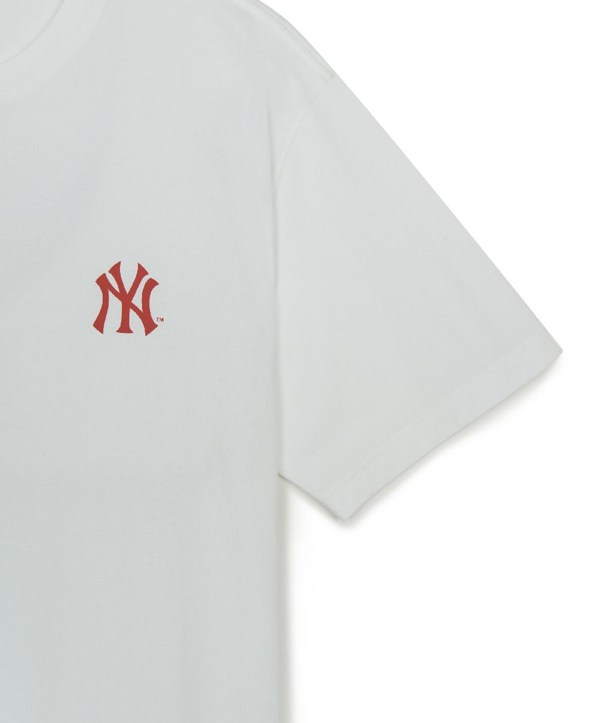 엠엘비(MLB) 베이직 스트릿 컬러레터 오버핏 반팔 티셔츠 NY (White)