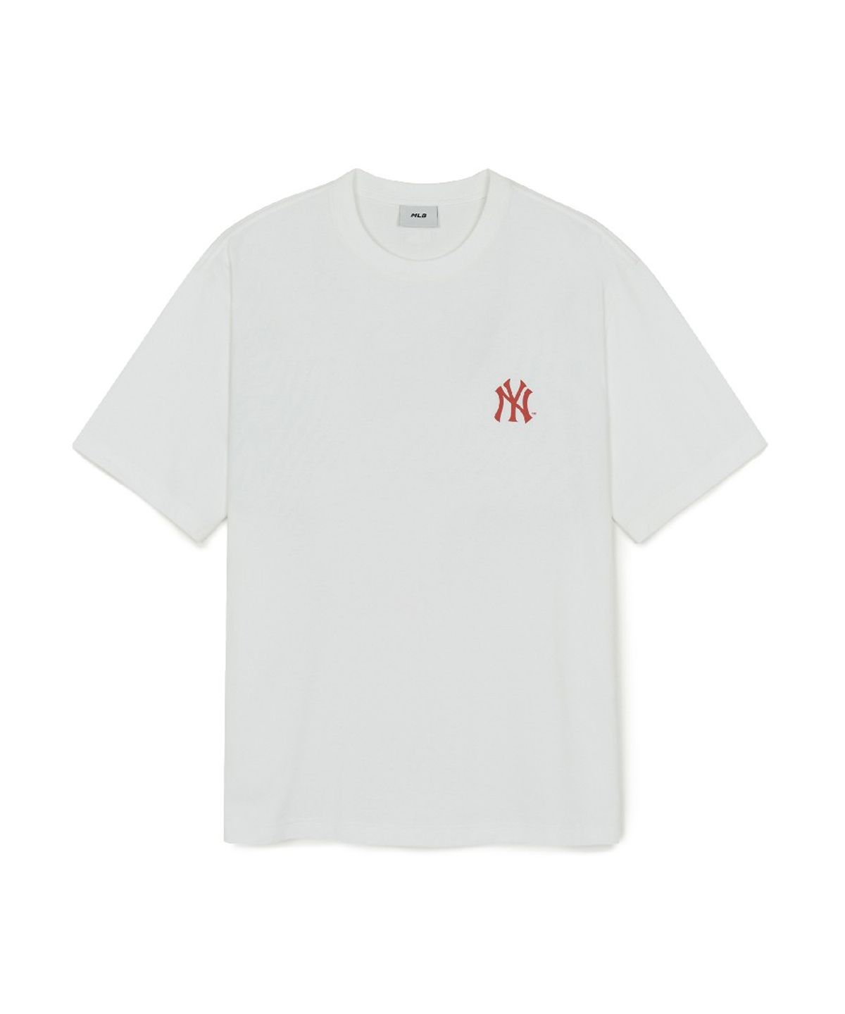 엠엘비(MLB) 베이직 스트릿 컬러레터 오버핏 반팔 티셔츠 NY (White)