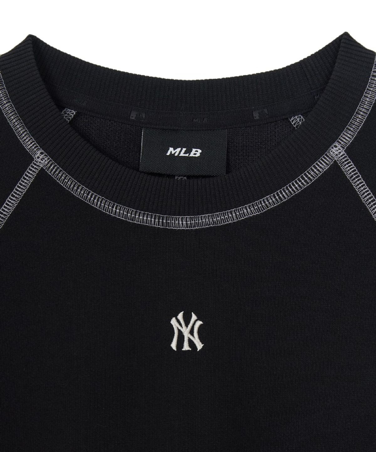 엠엘비(MLB) 여성 바시티 레터링 반팔 맨투맨 NY (Black)