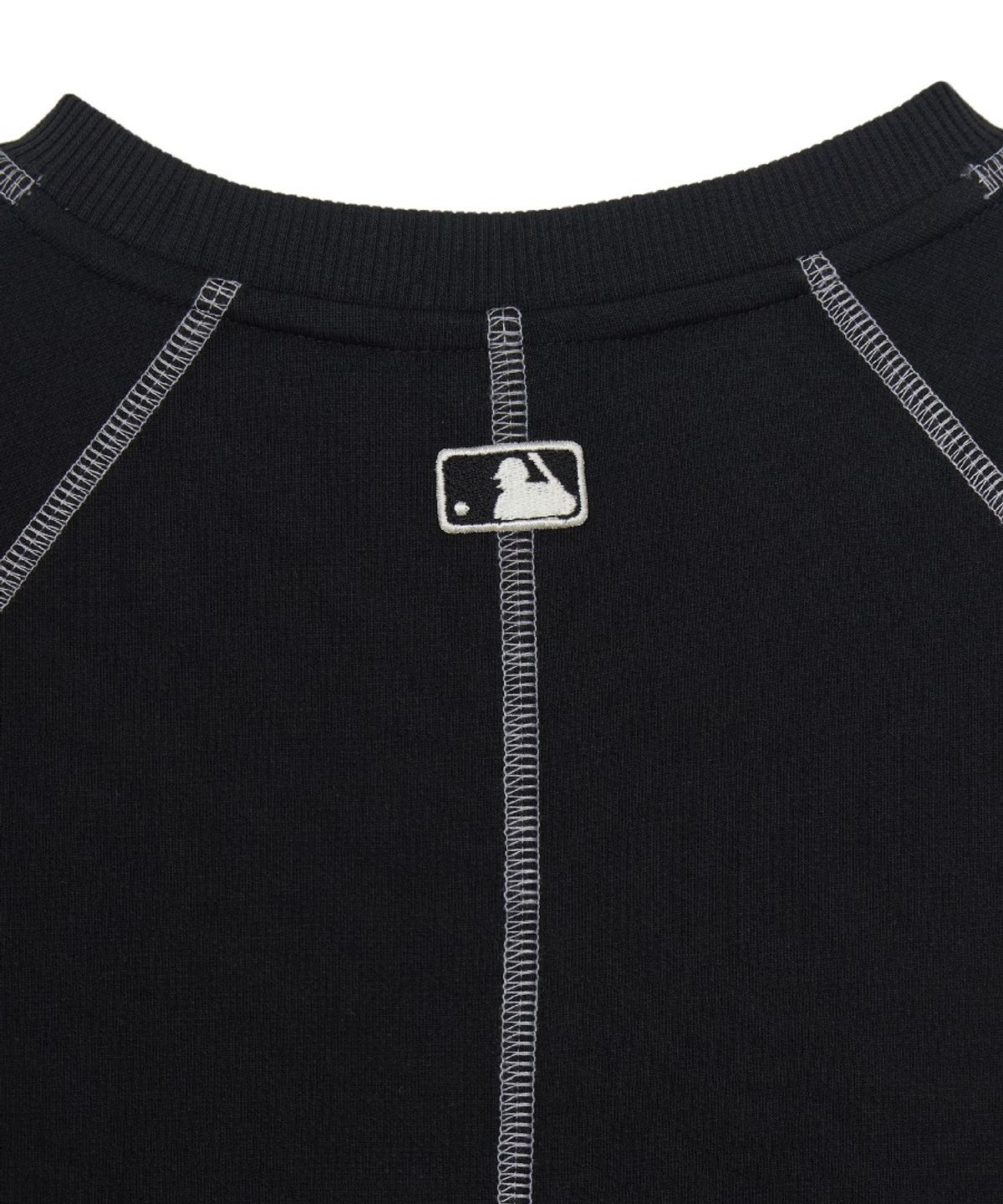 엠엘비(MLB) 여성 바시티 레터링 반팔 맨투맨 NY (Black)