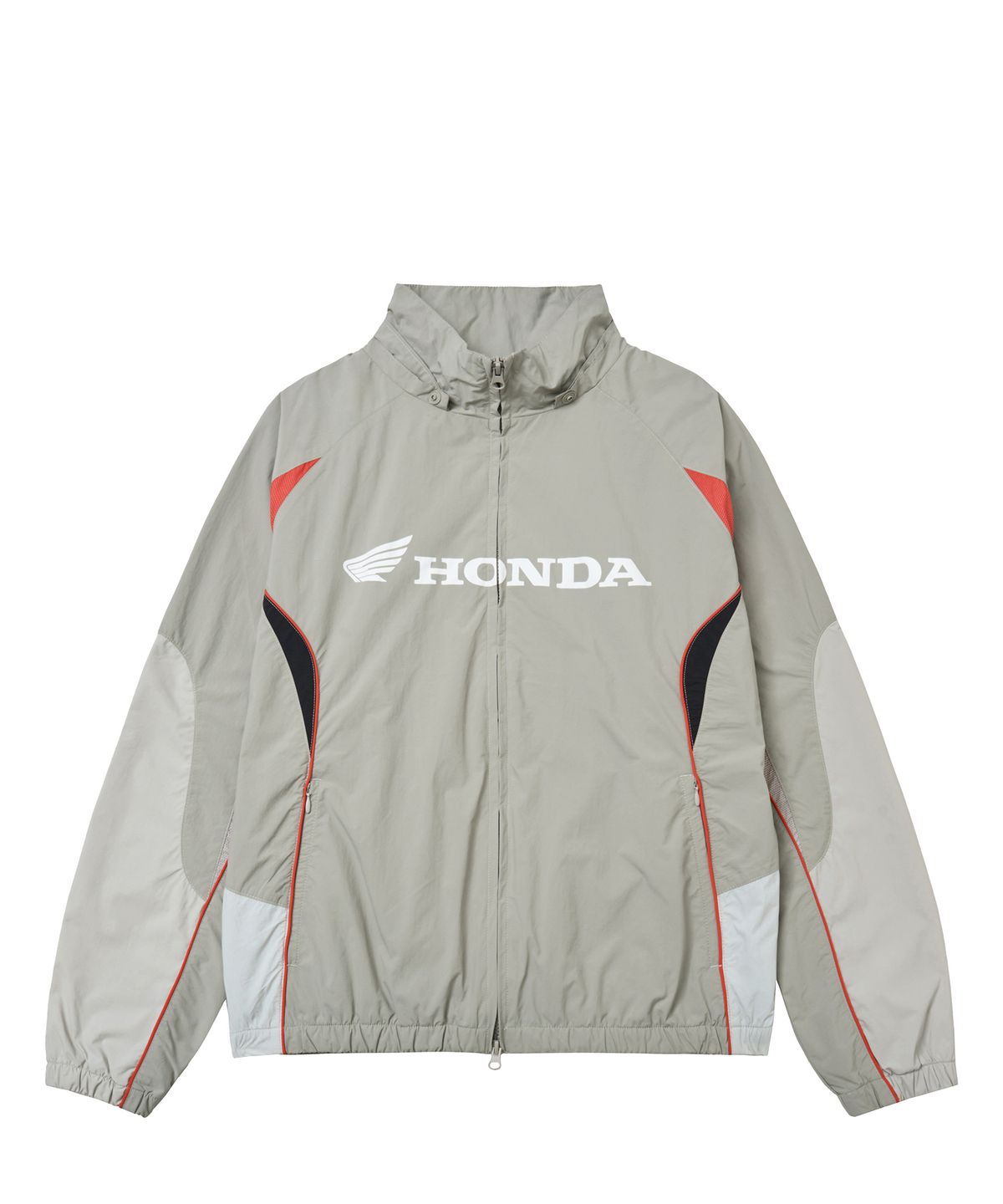 핍스 모터사이클(PHYPS MOTORCYCLE) Nylon 2Way Track Windbreaker Greige