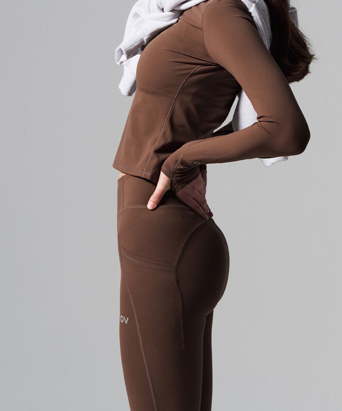 아웃도어 보이스(OUTDOOR VOICES) (W)Technol-OV™ SOFT FLEX FLARE LEGGINGS (BROWN)