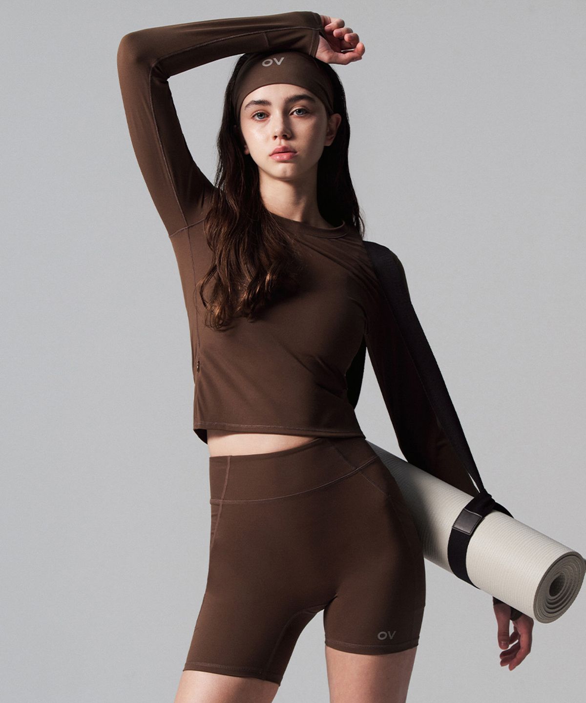 아웃도어 보이스(OUTDOOR VOICES) (W)Technol-OV™ SOFT FLEX LEGGINGS SHORTS (BROWN)