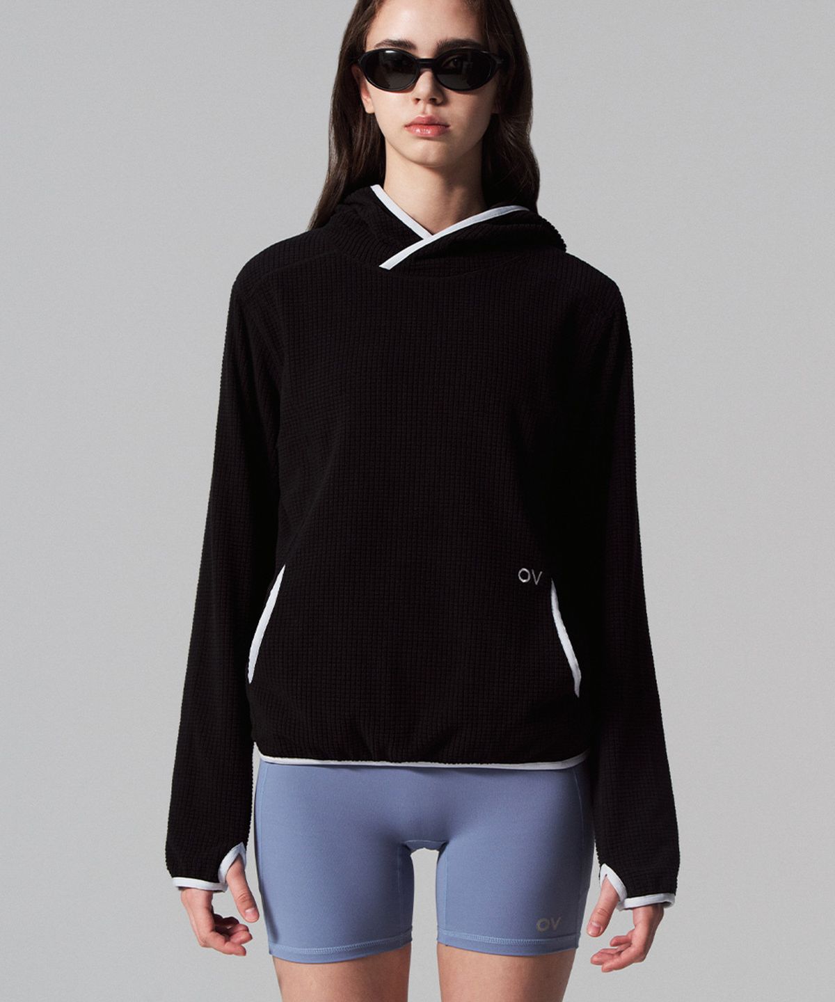 아웃도어 보이스(OUTDOOR VOICES) (W)Technol-OV™ SOFT FLEX LEGGINGS SHORTS (ASH BLUE)