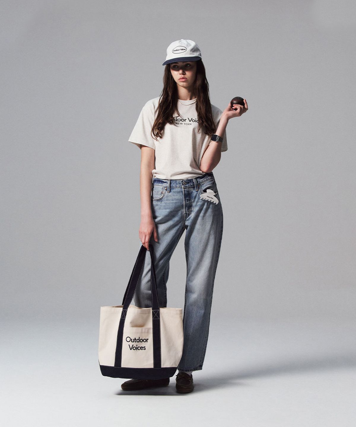 아웃도어 보이스(OUTDOOR VOICES) AirCorePro™ CLASSIC LOGO NY TEE (OATMEAL)