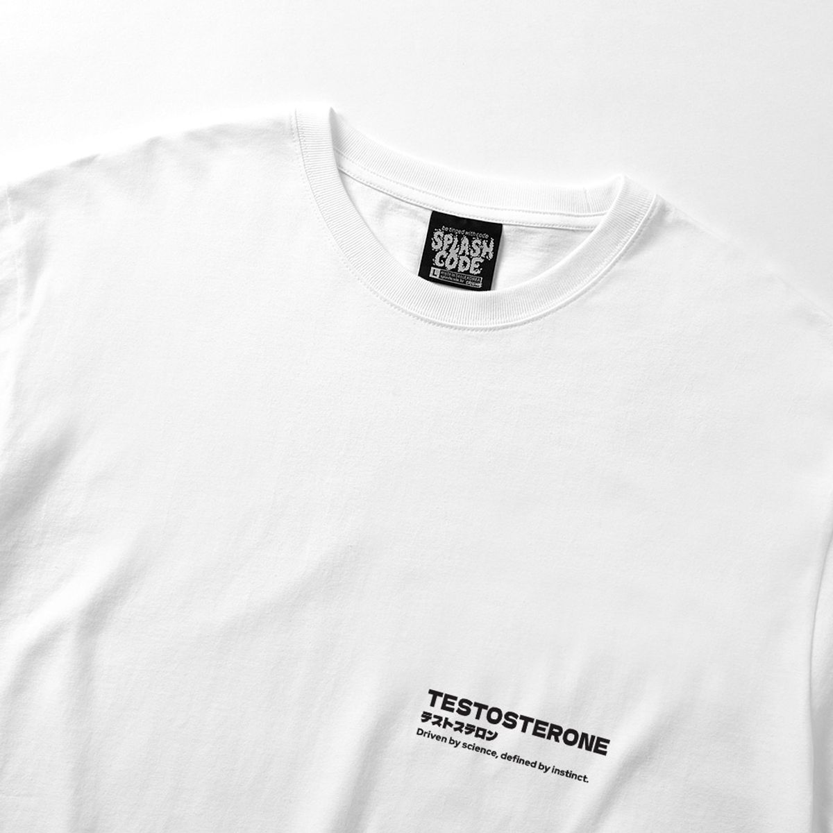스플래시코드(SPLASHCODE) 롱슬리브 화이트 - 테토(Testosterone)