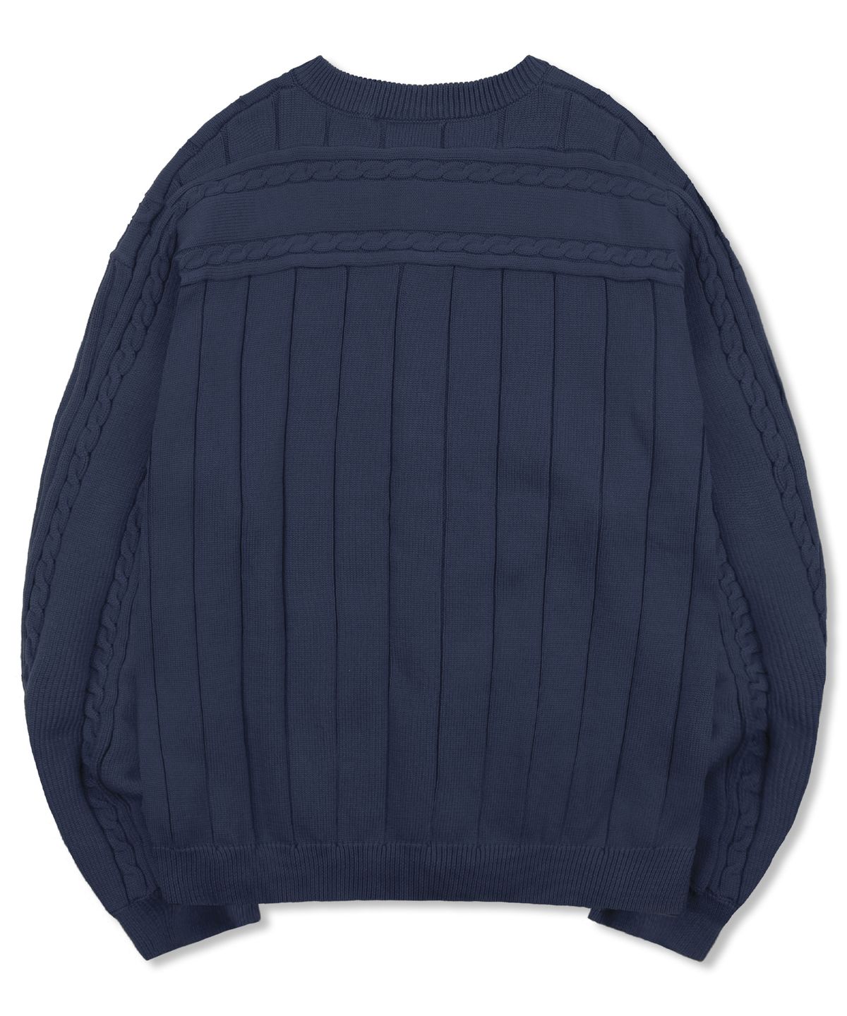 엑스톤즈(XTONZ) XTK178 메탈 버튼 라운드 니트 가디건 (BLUE)