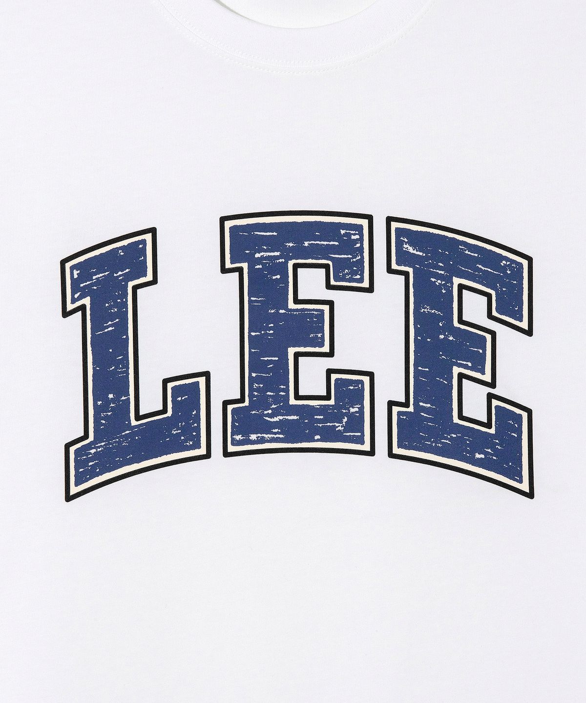 리(LEE) 컬리지 로고 반팔 티셔츠 화이트