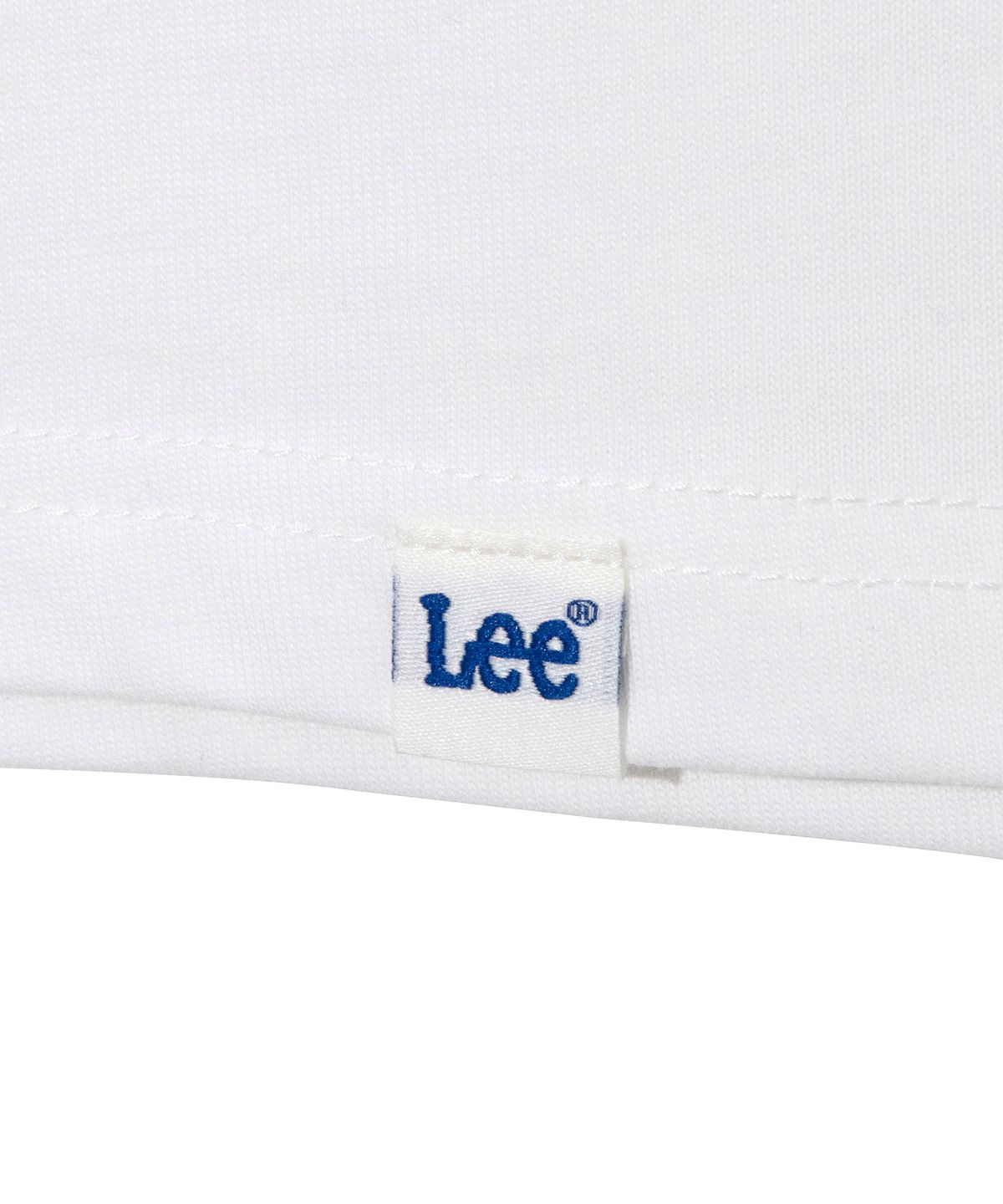 리(LEE) 컬리지 로고 반팔 티셔츠 화이트