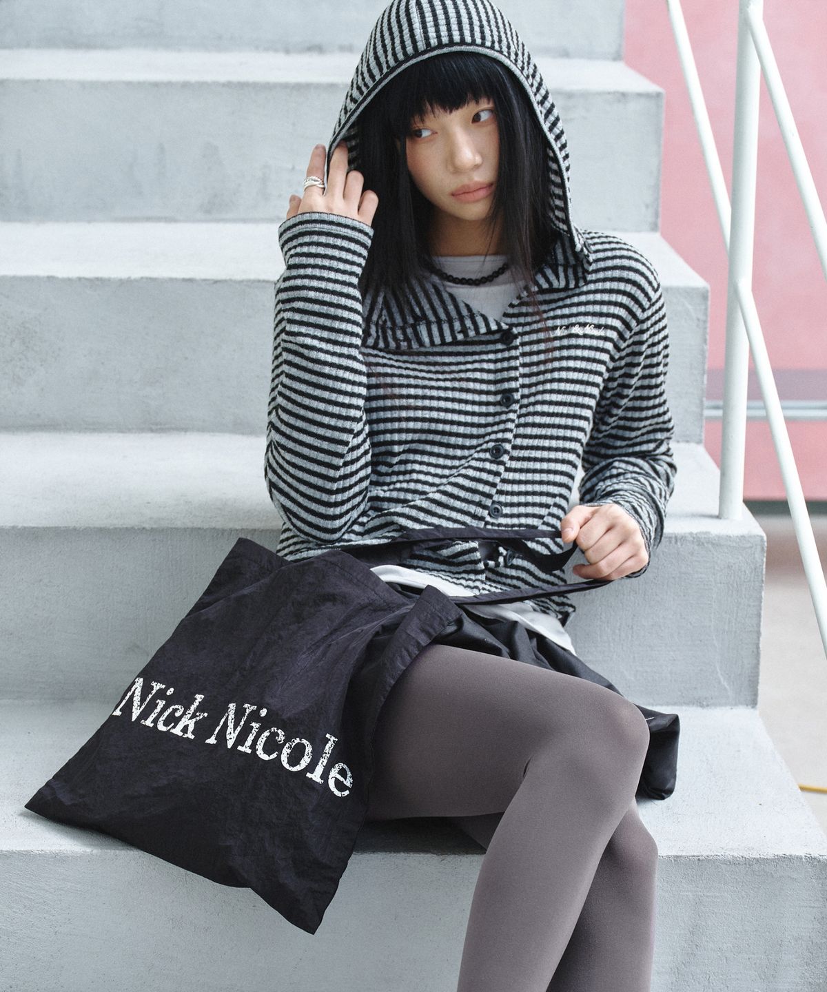닉앤니콜(NICK&NICOLE) LOGO NYLON ECO BAG_7 COLOR