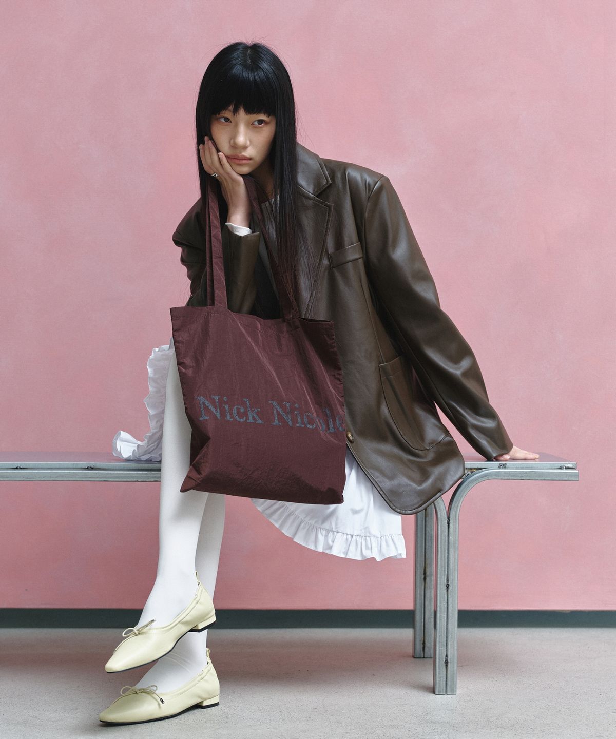 닉앤니콜(NICK&NICOLE) LOGO NYLON ECO BAG_7 COLOR