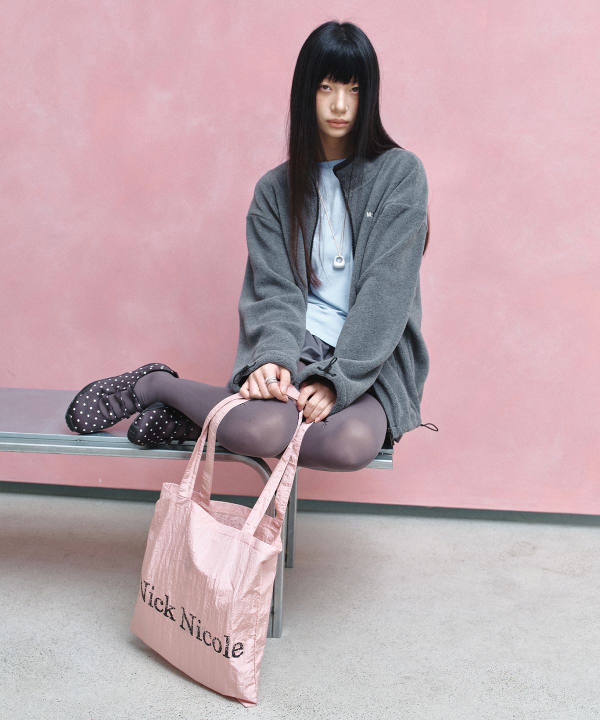 닉앤니콜(NICK&NICOLE) LOGO NYLON ECO BAG_7 COLOR