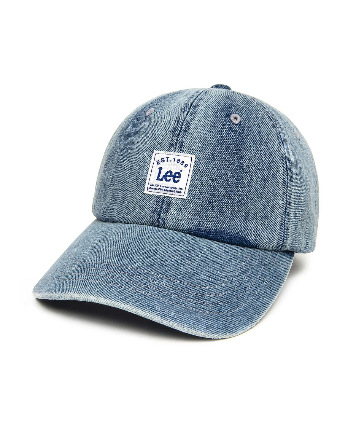 리(LEE) 데님 라벨 볼캡 인디고 미듐