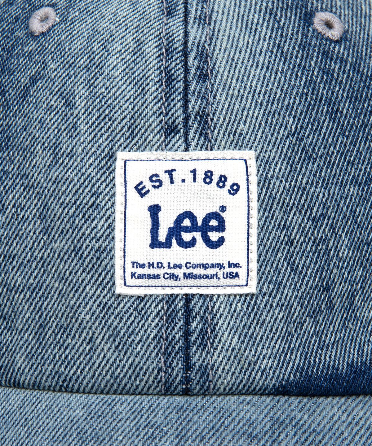 리(LEE) 데님 라벨 볼캡 인디고 미듐