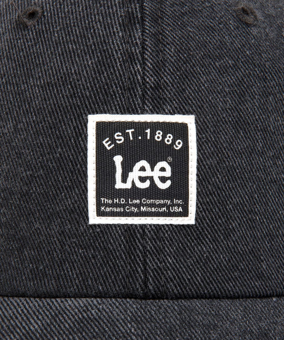리(LEE) 데님 라벨 볼캡 블랙