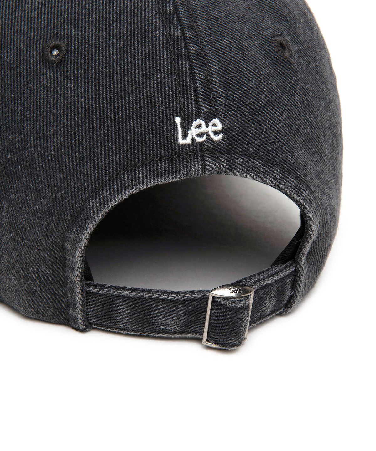 리(LEE) 데님 라벨 볼캡 블랙