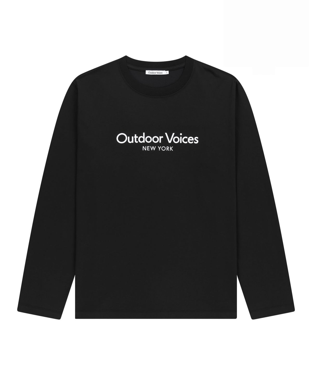 아웃도어 보이스(OUTDOOR VOICES) AirCorePro™ CLASSIC LOGO NY LONG SLEEVE TEE (BLACK)