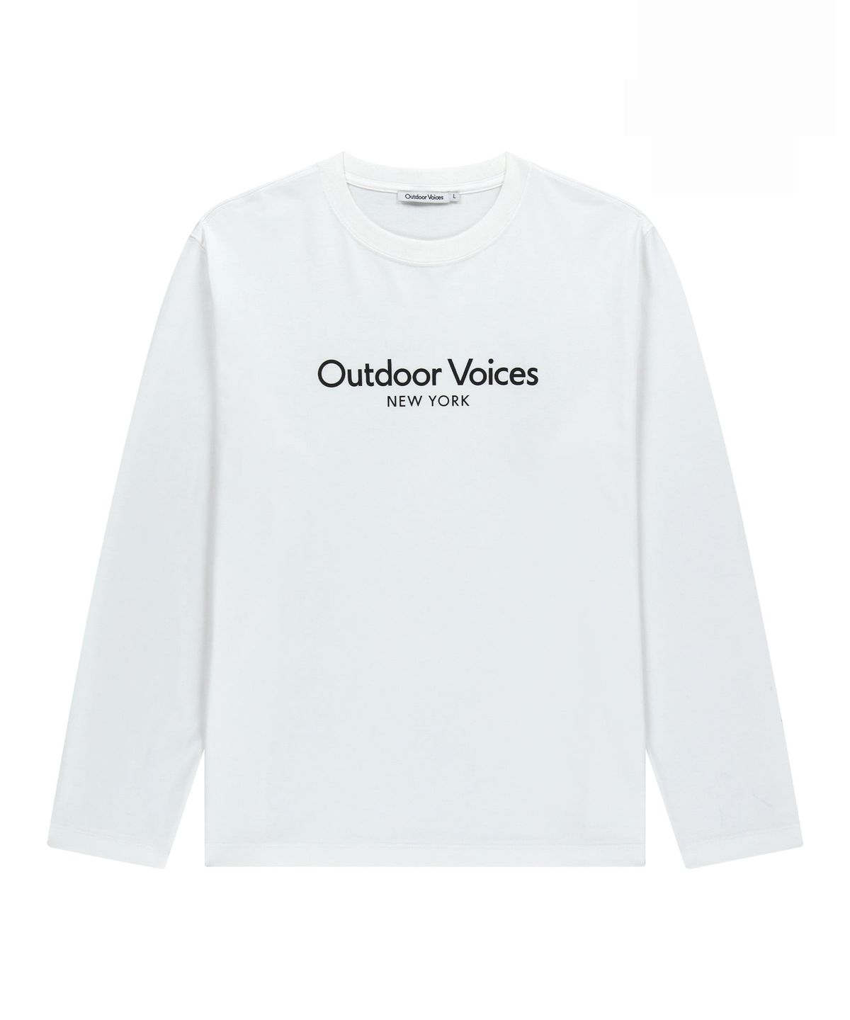 아웃도어 보이스(OUTDOOR VOICES) AirCorePro™ CLASSIC LOGO NY LONG SLEEVE TEE (WHITE)