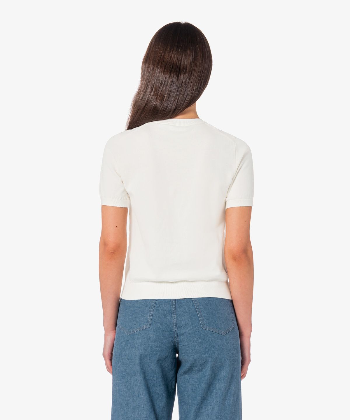라코스테(LACOSTE) 여성 베이직 크루넥 반팔 스웨터 AF115E-56G 70V