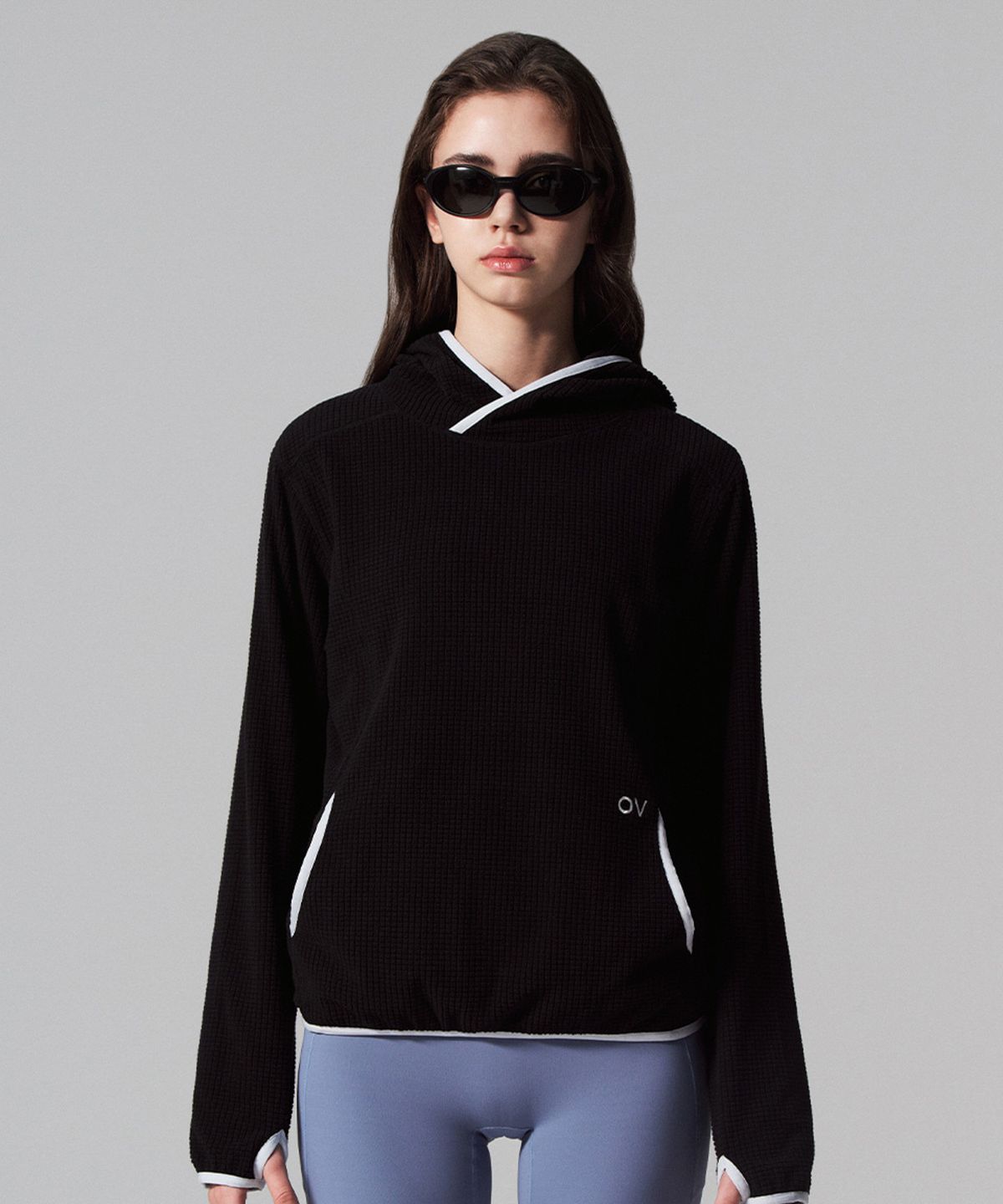 아웃도어 보이스(OUTDOOR VOICES) Technol-OV™ GRID FLEECE HOODIE (BLACK)