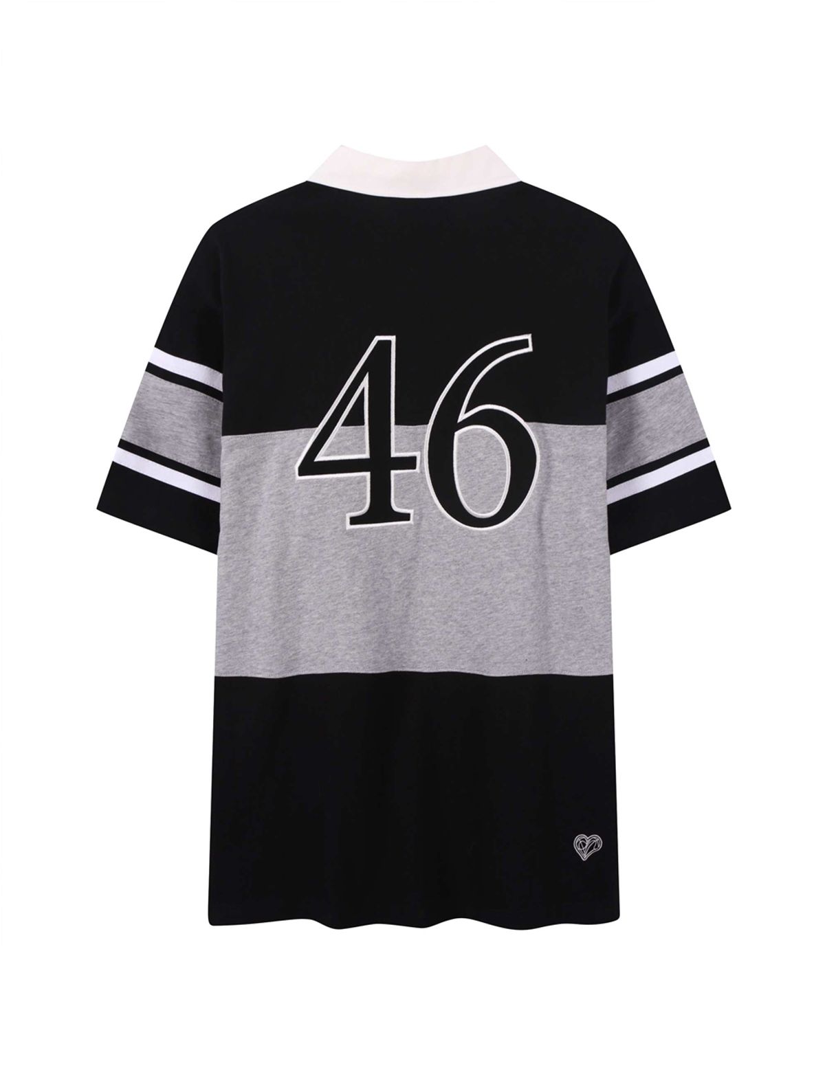 엔비에이(NBA) ORIGINALS46 럭비 카라 반팔 티셔츠 블랙