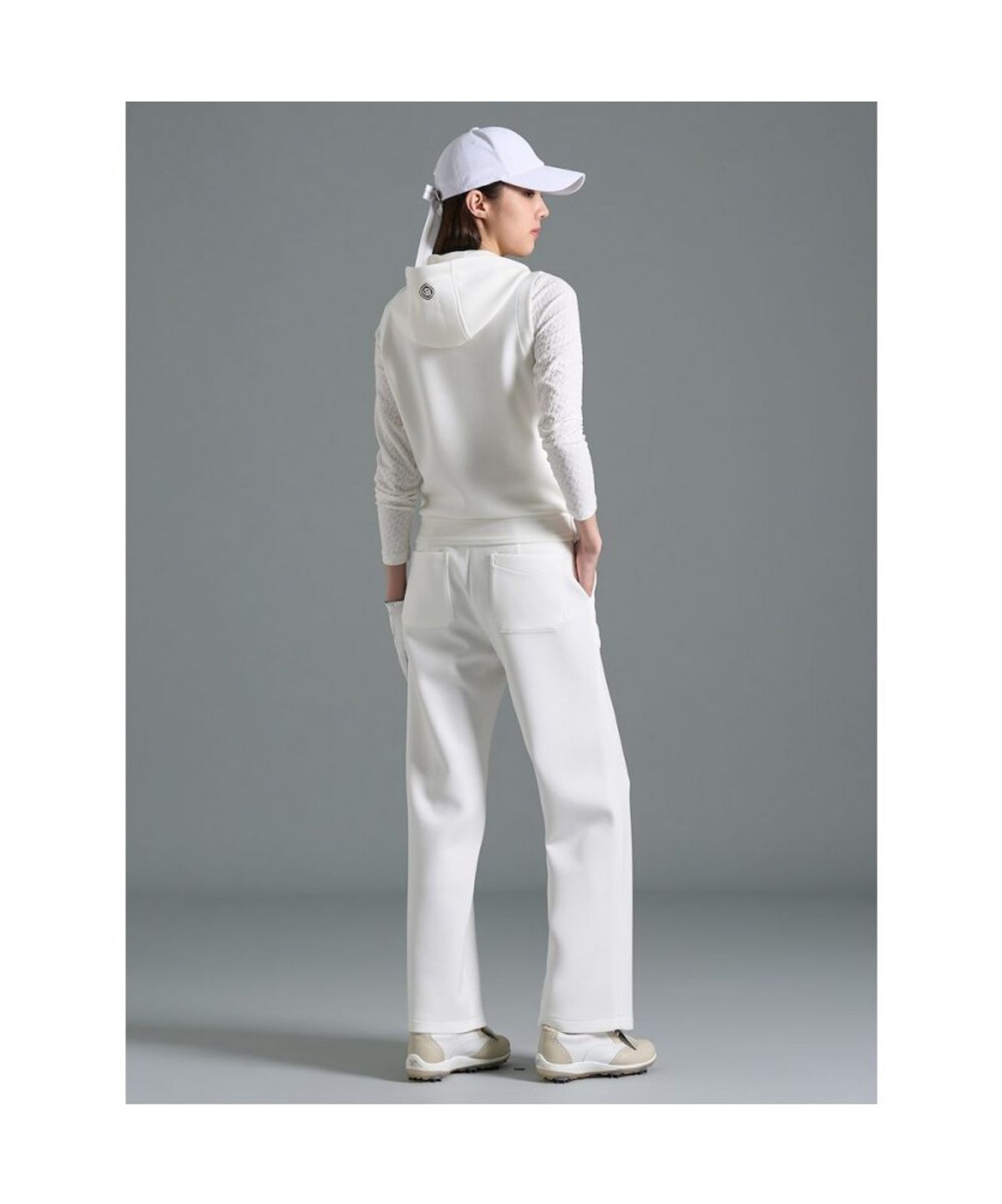 빈폴골프(BEANPOLE GOLF) 여성 저지 후드 베스트  아이보리