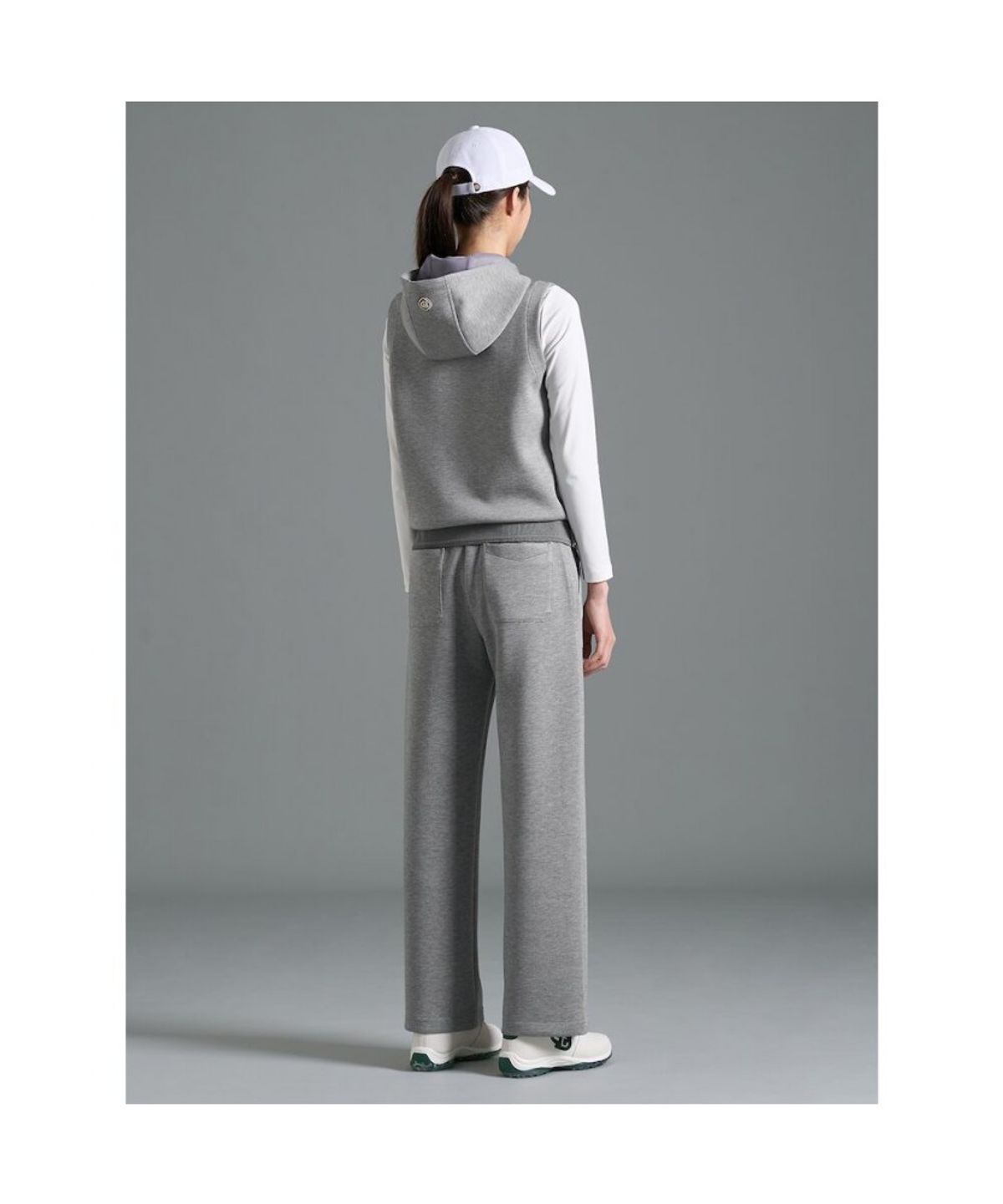 빈폴골프(BEANPOLE GOLF) 여성 저지 후드 베스트  그레이